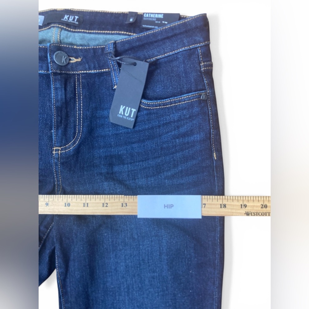 Kut from the Kloth Women’s Catherine Boyfriend Jeans Size 6 NWT Cropped Denim - Picture 9 of 9
